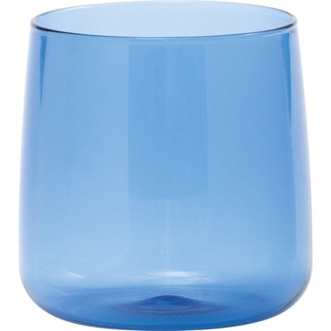 Zafferano Lot de 6 Verres No Bilia en Verre Borosilicaté Soufflé à la Main Couleur Bleue Design Élégant et Résistant pour Table Moderne et Quotidienne