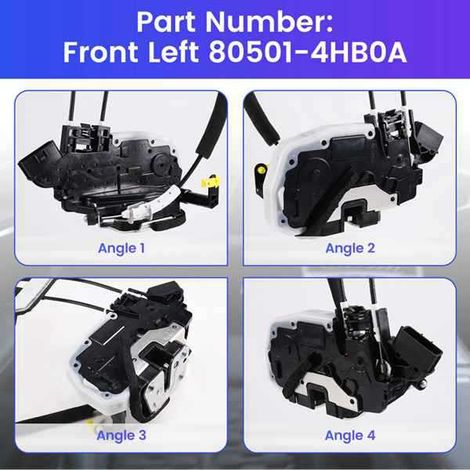 Part number 805014HB0A is suitable for the front left door lock drive of Infiniti vehicles from model years 2014-2017.