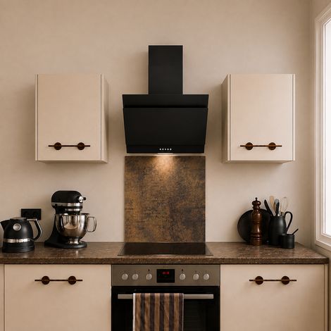 Fond de hotte composite aluminium Nordlinger Pro décor rouille 60 x 70 cm 3 mm (1/4)