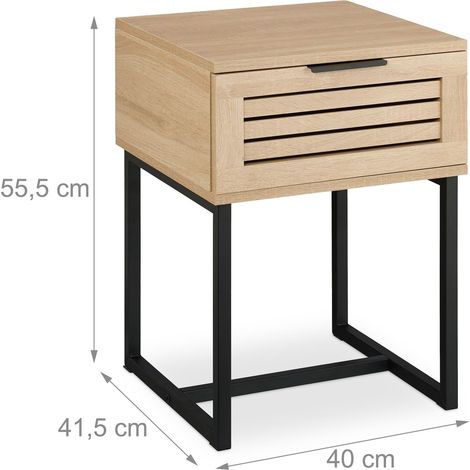 Comodino dal design moderno con pratico cassetto 45 x 35 x 30 cm in legno bianco 130016904