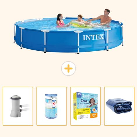 Intex Piscine Tubulaire Ronde - 366x76 cm - 5-pièces  S224 (1/5)