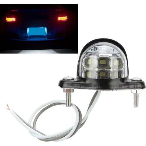 LED-Kennzeichenbeleuchtung, geeignet für Lieferwagen und Anhänger, 12V 6-SMD, weißes Licht, universell. (1/5)