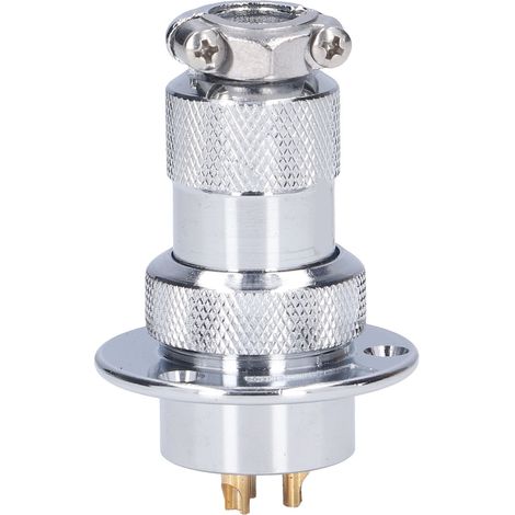 Connecteur avion 15 pièces prise ronde à bride métallique adaptateur fil 15A 250V 25mm BEM25-3Y (3 broches) (1/5)