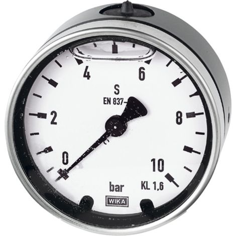 Riegler Glyzerinmano, Metallgeh., G 1/2 hinten exzentr., 0-16,0 bar, Ã˜100 (1/2)