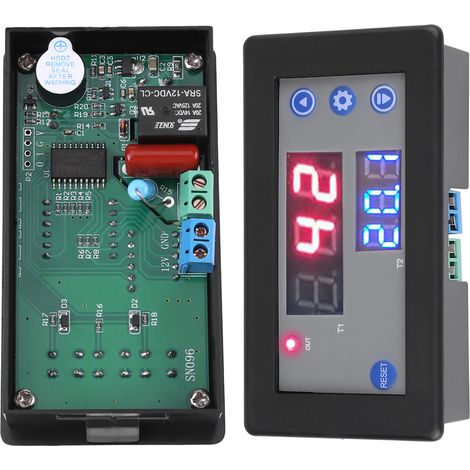 Minuteur de Cycle Numérique 12V avec Double Affichage LED et Relais à Temporisation (1/5)