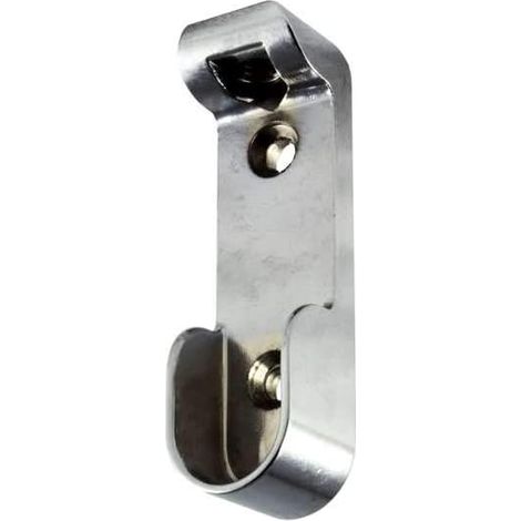 Supporti zama per tubo ovale - cromato - 2 pz.