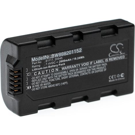 vhbw Batería recargable compatible con Sokkia Juniper Mesa Field, Topcon Tesla PDA (2600mAh, 7,4V, Li-Ion)