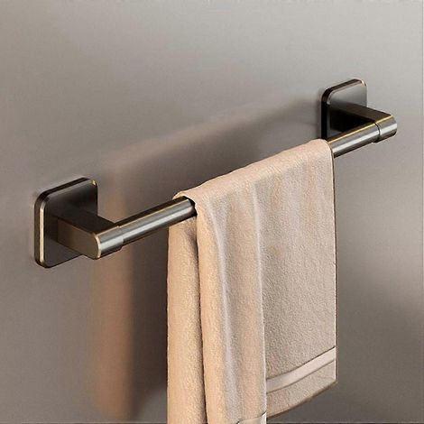Barre porte-serviettes auto-adhésive, étagères de salle de bain sans perçage, nouvel organisateur de salle de bain, articles ménagers (1/5)