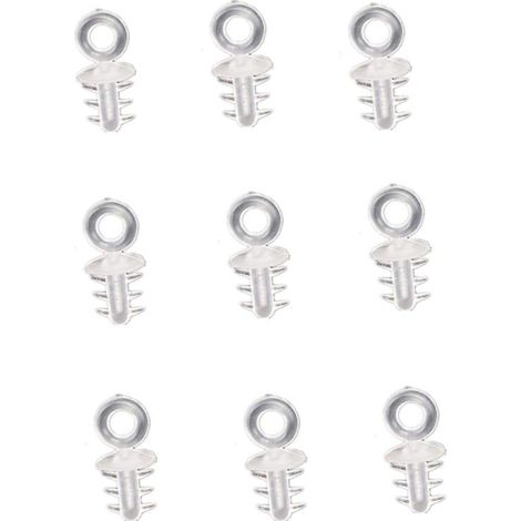 Lot de 100 crochets de suspension pour boules de polystyrène - Boules de Noël et œufs en plastique ou en polystyrène - 3 mm de diamètre (1/5)