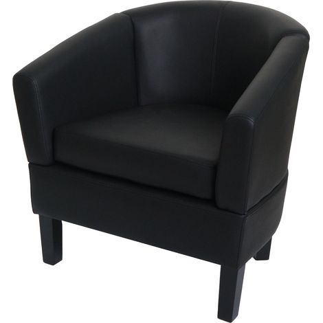 [NEUWERTIG] Lounge-Sessel HHG-864, Sessel Clubsessel Cocktailsessel, MVG-zertifiziert Kunstleder schwarz