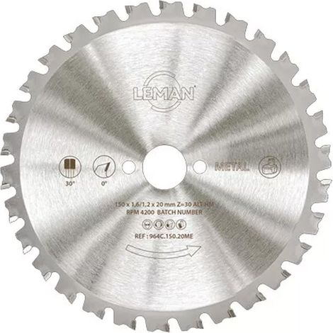 Lame fine LEMAN pour scie circulaire portative - pour métal