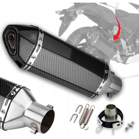 Universel 51 Mm Échappement Moto Silencieux en Fiber De Carbone pour Kawasaki pour Ninja 650 ATV Dirt Pit Bike