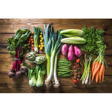Tableau sur toile légumes frais 30x45 cm - Impression sur Toile Murale Décorative - Image imprimée en HD sur Toile - Toile sur Châssis en Bois FSC - Fabriqué en France (1/5)