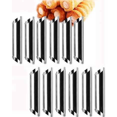 Cannoli-Formen aus Edelstahl, 12er-Set, hornförmige Backform (1/5)