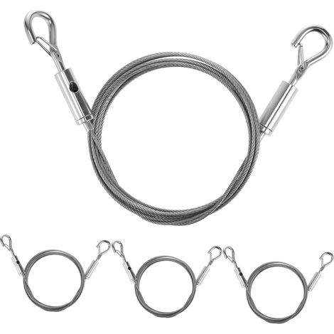 Lot de 4 fils suspension réglables avec double crochets pour cadres (1/5)