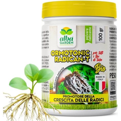 Ormone Radicante per Piante Universale Micorrize Incrementa la Crescita Naturale di Radici per tutte le Talee Polvere x 100 g