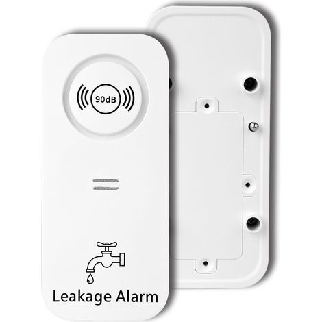 Detector de fugas de agua, alarma de fugas y goteos, sirena de 90 dB, detector de agua inalámbrico para baño, lavadero y cocina. (1/5)