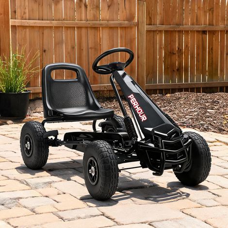 Voiture électrique pour enfant Kart à pédales pour enfant noir (1/5)