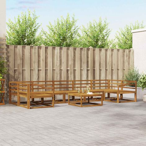 Outdoor-Sofagarnitur 8 pcs Natur Massivholz Akazie