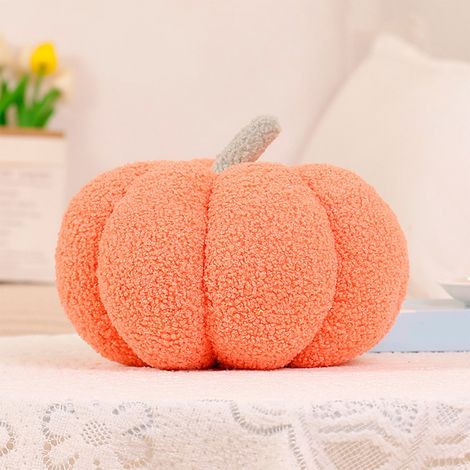 Coussin Forme Citrouille - 20 x 12 cm - Décoration Automne Maison Bureau Fête - Rembourrage Polypropylène - Lot de 1 (1/5)