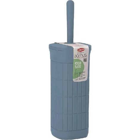 Portascopino WC in Plastica Domus Smoky Blue 11,5 x 11,5 x 40 cm