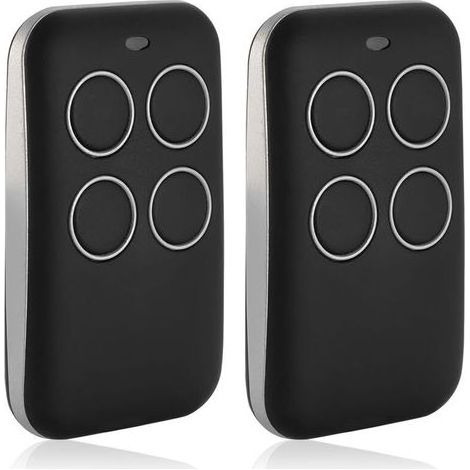 2pcs Telecommande Garage Universelle Portail Télécommande Porte de Garage 433mhz, Telecommande Portail Bip Portail Universelle émetteur Manuel 433 Mhz Télécommande à 4 Canaux Clonage (1/5)