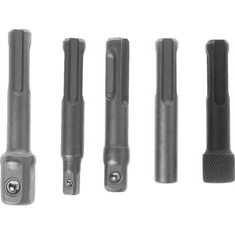 Kit de 5 adaptateurs pour douilles hexagonales SDS Plus 1/4" et mandrin de perceuse à percussion