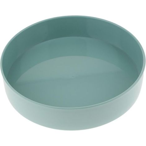 Vase à fleurs rond en plastique - vert, grand format 33 cm