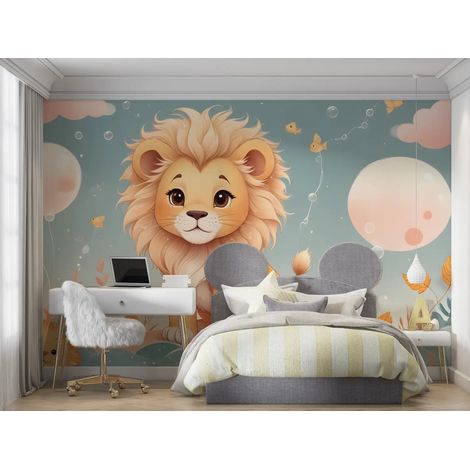 Papier peint enfant roi de la savane feerique 1 - 150 x 250 cm (1/2)