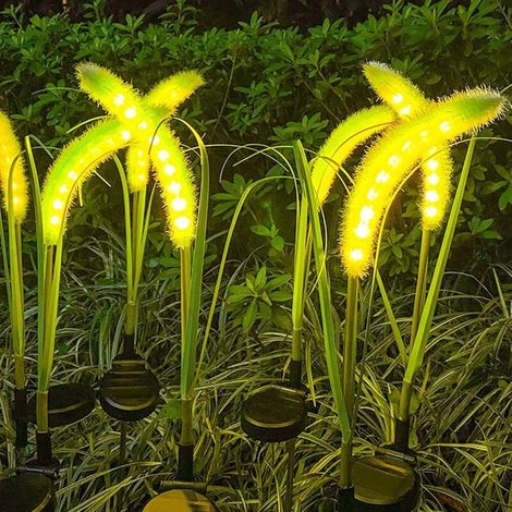 Lot de 2 lampes solaires de jardin, 9 LED, étanches IP65, pour pelouses, trottoirs, terrasses, balcons et décorations paysagères. (1/4)