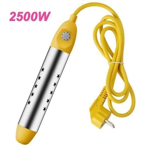 Thermoplongeur Chauffe-Eau à arrêt automatique électrique 2500W pour seaux piscines gonflables baignoires tout en plastique (1/4)