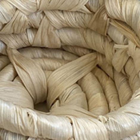 Panier de rangement en forme d'ours, corbeille multifonction pour bureau/chambre, matériau naturel feuilles de maïs avec crochet en feutre, design animalier décoratif pratique (1/4)