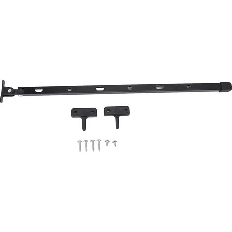 Kit de barra de apertura manual para ventana de invernadero, de aluminio resistente, con 6 tornillos, 39 cm (15,35 pulgadas), color negro. (1/5)