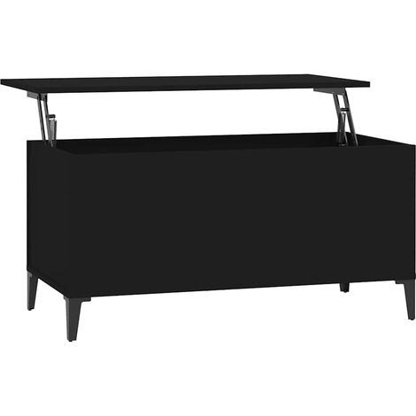 Maison Exclusive - Mesa de centro madera contrachapada negro 90x4