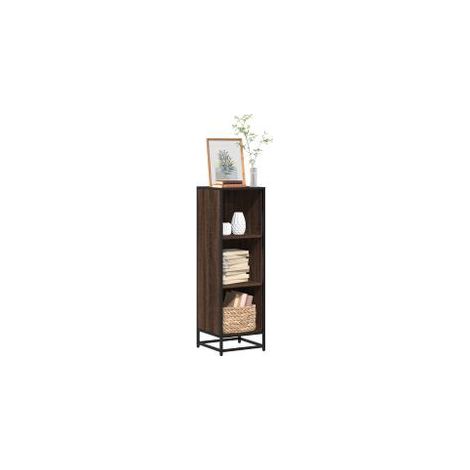 Bibliothèque chêne marron 33,5x33x107,5 bois d'ingénierie (1/5)
