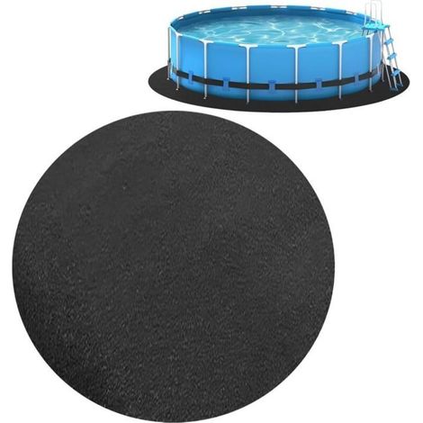 Tappetino per piscina fuori terra - circolare, 4,6 metri di diametro - geotessile resistente (1/4)
