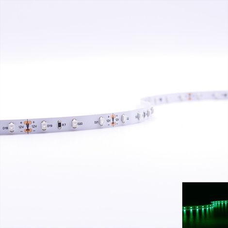 Strip 12V LED Streifen 5M 4,8W/m 60LED/m 8mm - Lichtfarbe: Grün - Schutzart: IP20 (1/5)