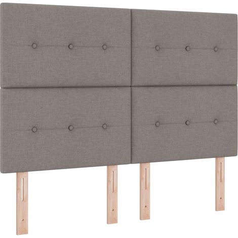 Maison Exclusive - Boxspringbett mit Matratze mit LED Taupe 140 x
