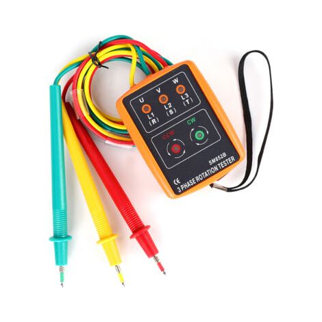 SM-852B Testeur d'indicateur de rotation d'ordre de séquence triphasé 60V 600V AC 20Hz-400Hz (1/5)