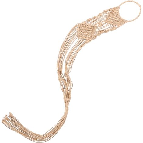 Homoyoyo Sac de suspension pour plante en maille coton et lin crème, murale plantes, inodore (1/5)