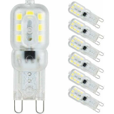 Ampoule Led G9 Lampe, Blanc Froid , G9 LED 3W , AC 220-240V - Angle du faisceau 360°, Pack de 6 By,Seuçais (1/5)