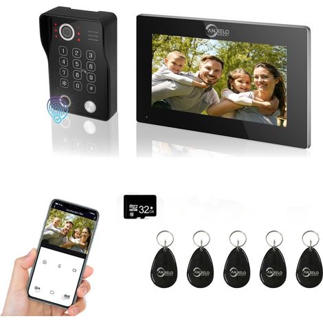 Le système d'interphone visuel filaire est doté d'un écran tactile de 7 pouces, d'un système d'interphone visuel 1080p, d'un déverrouillage par empreinte digitale, par carte RFID et par code numérique