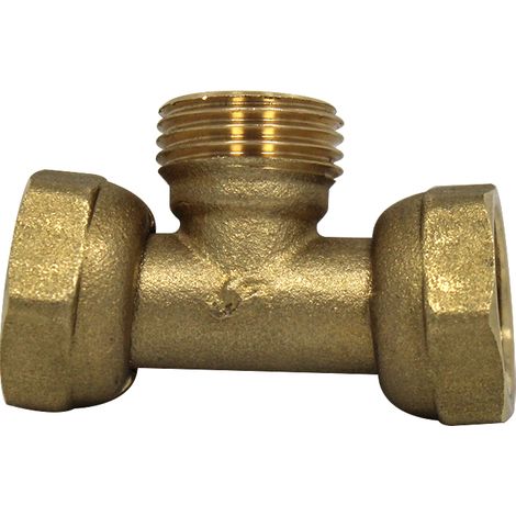 Té Femelle écrou prisonnier 1/2" (15/21) - Mâle 1/2" (15/21) - Femelle écrou prisonnier 1/2" (15/21) - Arcanaute (1/3)