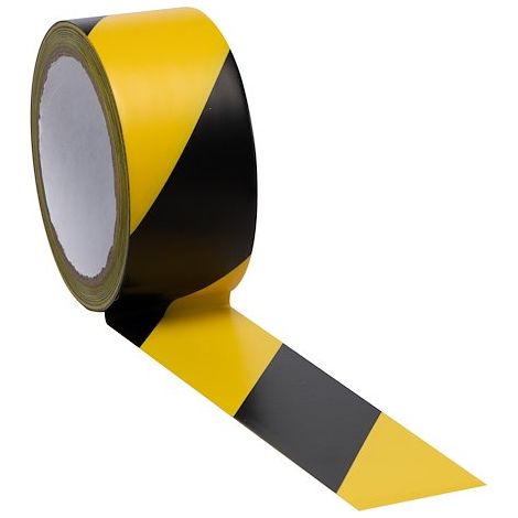 Ruban de signalisation de danger jaune et noir - 48 mm x 20 m - Lot de 6 - Maxiburo (1/2)