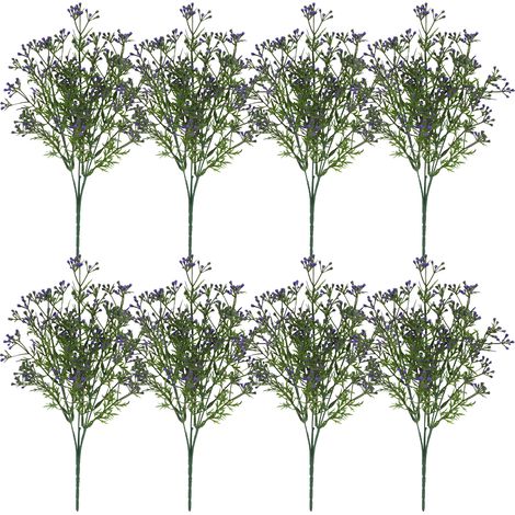 (Für das Komplettpaket 0,32 Yuan hinzufügen) 8 Mini-Kunstblumen aus Kunststoff, die schneebedeckte Früchte und Gras darstellen, für die Innen- und Außendekoration, künstlicher Pflanzenstrauß (lila) (1/3)