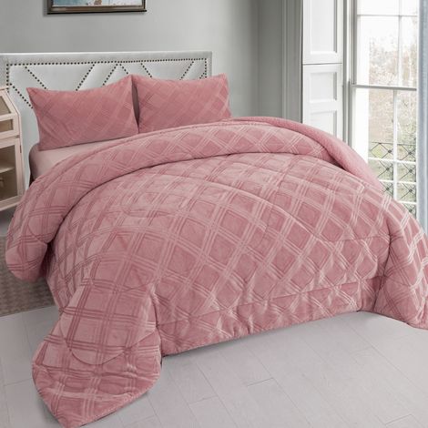 Edredón Invierno Borreguillo Nórdico de Microfibra - 180x240cm con 1 Funda Almohada - 240x260cm con 2 fundas Almohadas- Edredón Extra Suave, Cálido, Gruesa (1/5)