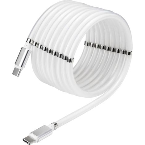 Renkforce Câble USB USB 2.0 USB-C® mâle, USB-C® mâle 2.00 m blanc contacts dorés TO-6886785 A033032 (1/5)