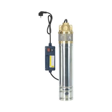 Ribimex – Pompe immergée 750 W – Hauteur de refoulement max 61 m – Débit 3000 l/h – Corps inox pour puits de forage