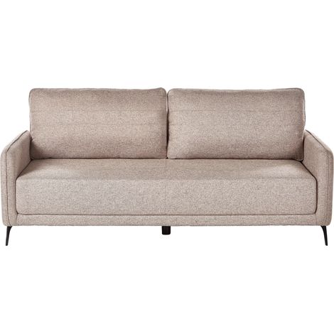 Schlafsofa 3-Sitzer HEMING Stoff Hellbraun (1/5)