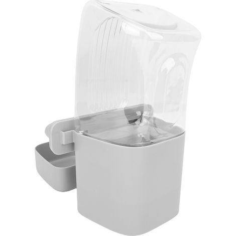Distributeur d'eau pour cage pour animaux de compagnie, bol suspendu automatique de grande capacité de 1200ml pour chat et chien, caisse grise (1/5)